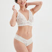 Soutien-gorge foulard dentelle mousseuse blanc femme