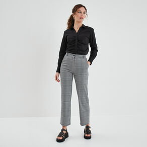 Pantalon wide leg noir femme