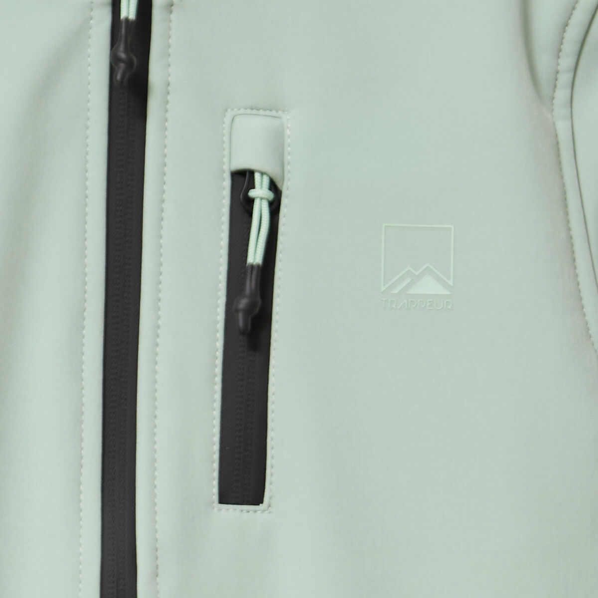 Blouson fourr&eacute; d&eacute;perlant &agrave; capuche vert pastel fille
