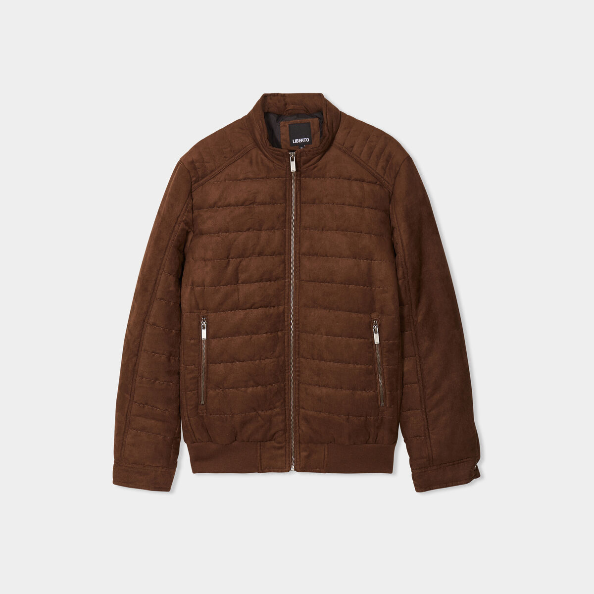 Blouson aspect su&eacute;dine zipp&eacute; Liberto marron homme