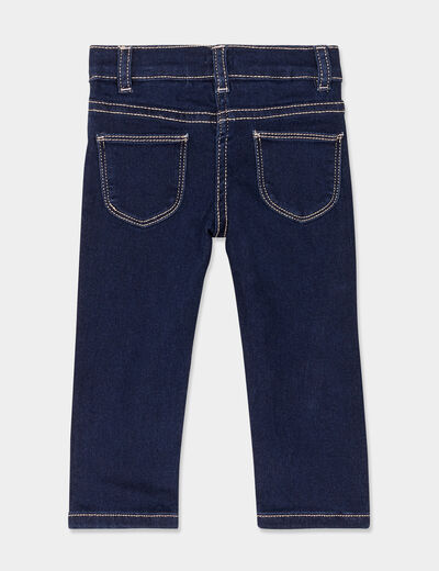 Jean slim ajusté 4 poches denim brut bébé fille