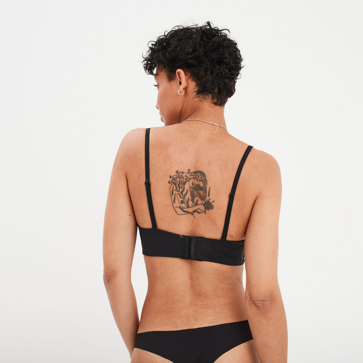 Soutien-gorge bandeau multiposition noir femme