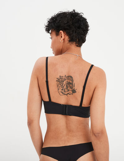 Soutien-gorge bandeau multiposition noir femme