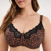 Soutien-gorge corbeille microfibre marron femme grande taille