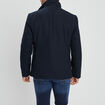 Veste droite courte zippée col montant bleu marine homme