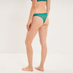 Tanga en dentelle doublure coton vert turquoise femme