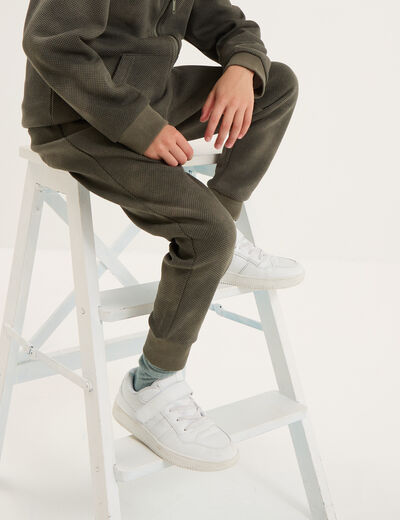 Pantalon de jogging regular resserré vert kaki garçon