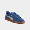 Tennis basses à lacets cuir Puma Smash bleu pétrole homme