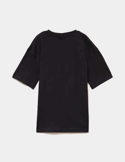 T-shirt manches courtes coton One Piece noir gar&ccedil;on
