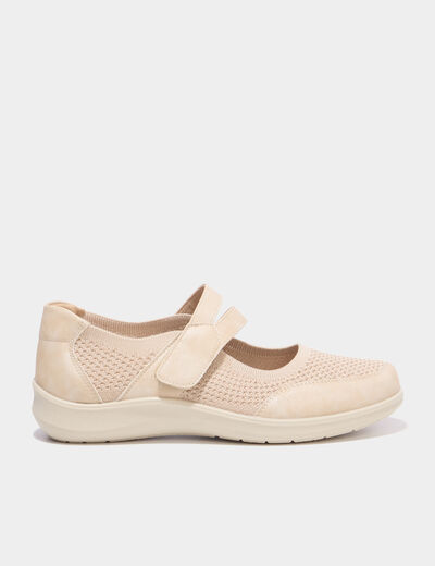 Ballerines brides &eacute;lastiqu&eacute;es sable femme
