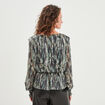 Blouse cintrée col en V Liberto vert kaki femme