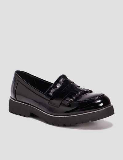 Mocassins crantés Liberto noir femme