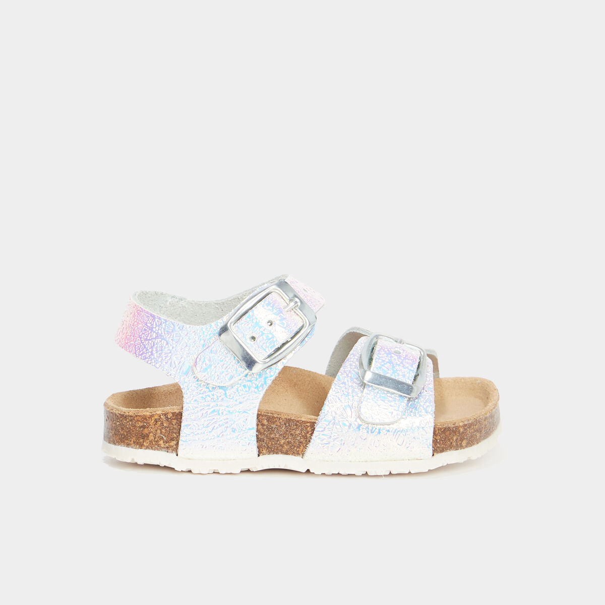 Sandales irisées en cuir Creeks rose bébé fille
