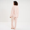 Ensemble pyjama 3 pi&egrave;ces effet polaire rose nude femme