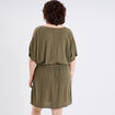 Robe plumetis cordon taille vert kaki femme grande taille