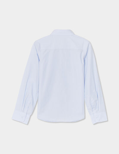 Chemise manches longues bleu ciel garçon