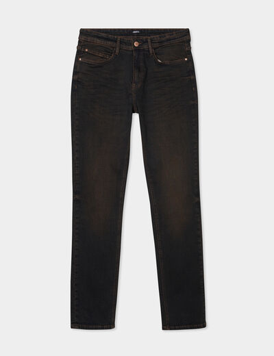 Jeans straight 5 poches Liberto denim dirty homme