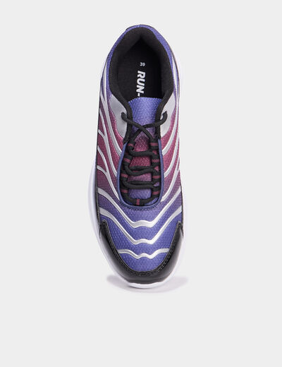 Baskets running semelles bulles violet femme