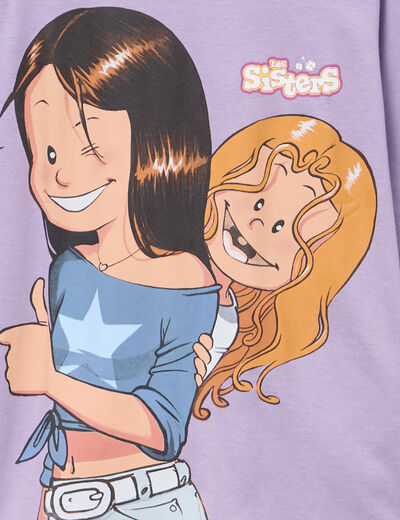 Ensemble pyjama coton Les Sisters parme fille