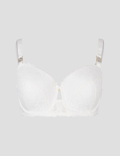 Soutien-gorge emboîtant dentelle blanc femme grande taille