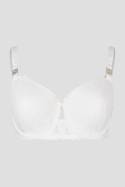 Soutien-gorge emboîtant dentelle blanc femme grande taille