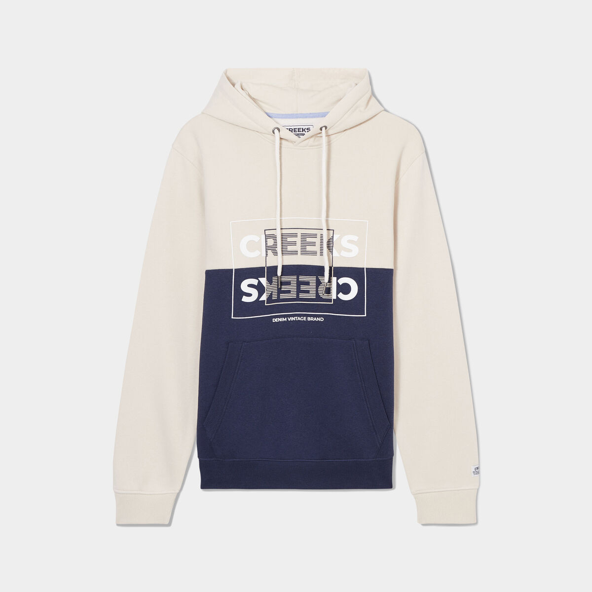 Sweat à capuche hoodie Creeks bleu marine homme