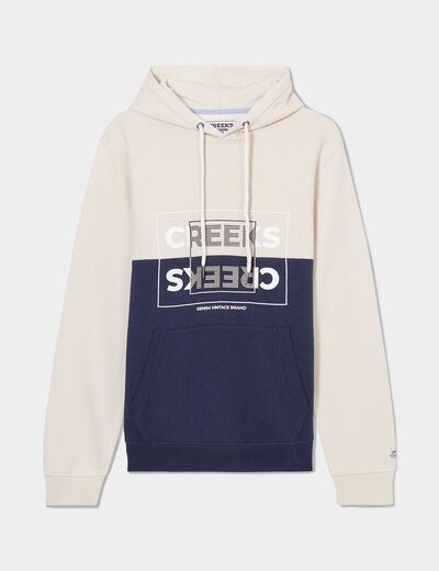 Sweat à capuche hoodie Creeks bleu marine homme