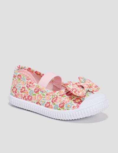 Babies en toile avec noeuds multicolore fille