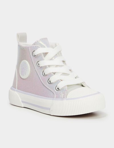 Baskets zipp&eacute;es montantes bout renforc&eacute; violet fille