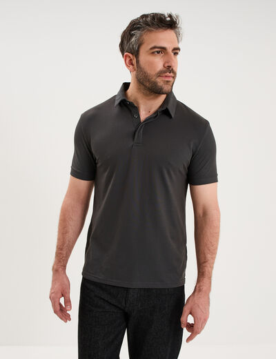 Polo manches courtes gris homme