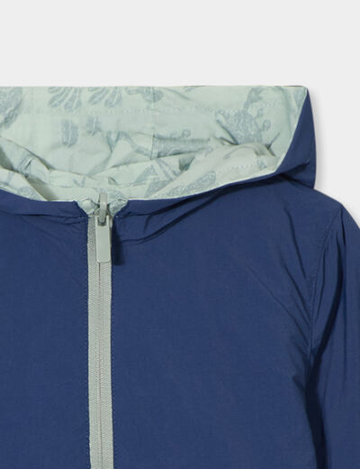 Blouson imperméable réversible vert pastel bébé garçon