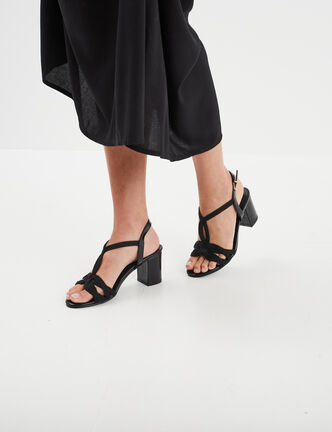 Sandales à talons Mosquitos noir femme