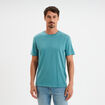 T-shirt en coton manches courtes bleu pétrole homme