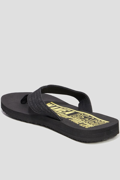 Tongs brides en jean Wamea Beach jaune homme