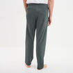 Pantalon de pyjama coton vert kaki homme