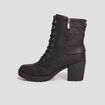 Bottines &agrave; talons et boucles noir femme
