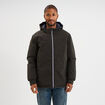 Blouson à capuche zippé vert kaki homme