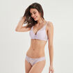 Soutien-gorge foulard en dentelle parme femme