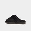 Chaussons mules fourr&eacute;s noir femme