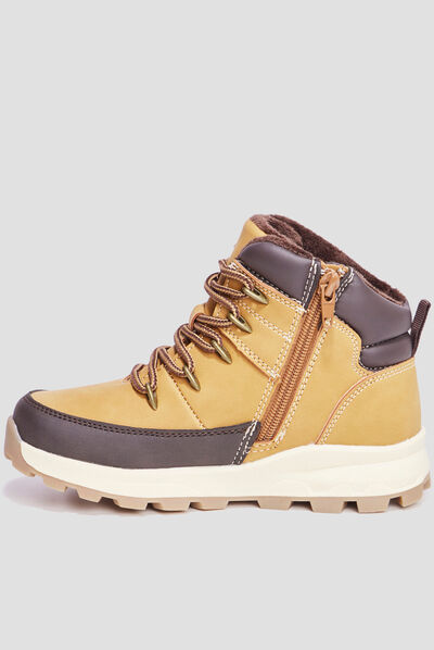 Bottines avec zip Trappeur Barato jaune garçon