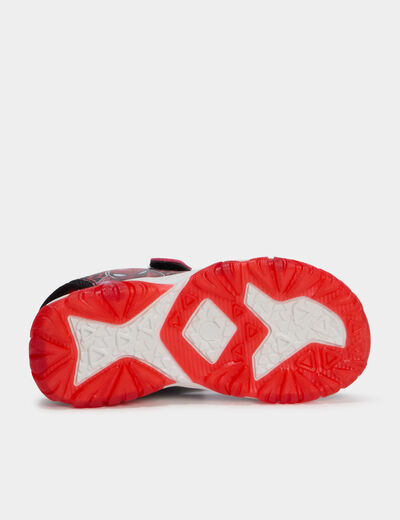 Sandales semelles lumineuses Spider-Man rouge gar&ccedil;on