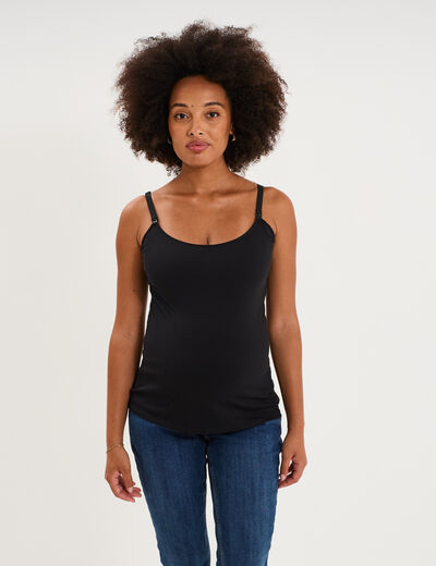 D&eacute;bardeur allaitement brassi&egrave;re int&eacute;gr&eacute;e noir femme maternit&eacute;