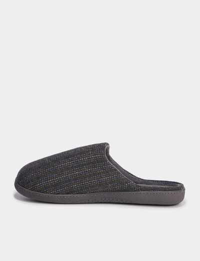 Chaussons mules Isotoner Ergonomie gris foncé homme