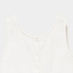 Blouse sans manches brod&eacute;e &agrave; volants ivoire fille