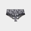 Shorty microfibre empi&egrave;cements dentelle noir femme grande taille