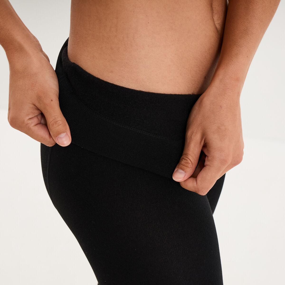 Leggings doubl&eacute; polaire noir femme