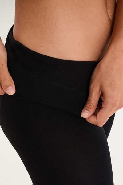 Leggings doubl&eacute; polaire noir femme