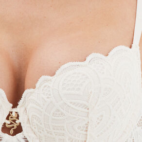 Soutien-gorge corbeille dentelle ivoire femme