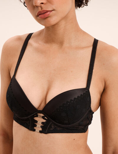 Soutien-gorge padd&eacute; noir femme