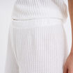 Short droit effet crochet blanc femme